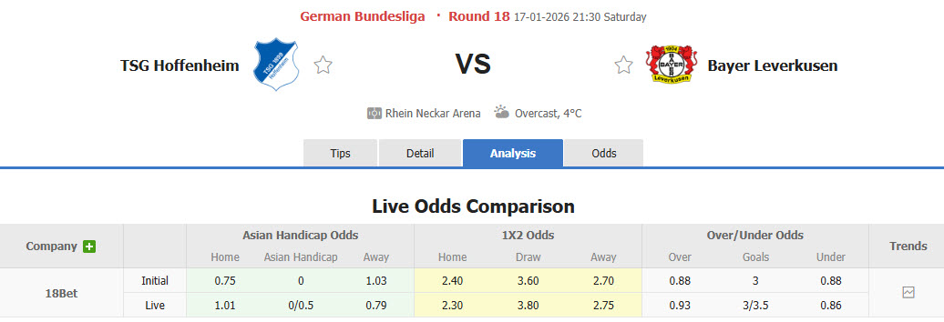 Nhận định, soi kèo Hoffenheim vs Leverkusen, 21h30 ngày 17/1: Trận chiến nảy lửa - Ảnh 1