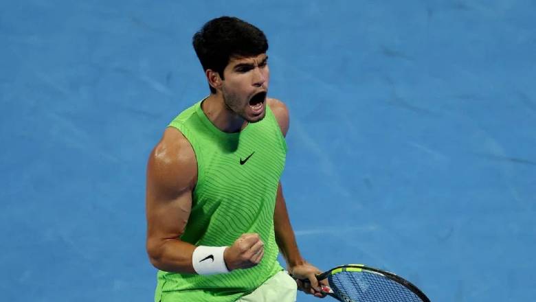 Alcaraz đánh bại Fils trong 50 phút, vô địch Qatar Open 2026 - Ảnh 1