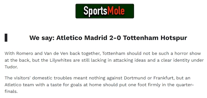 Chuyên gia Tony Ansell dự đoán Atletico Madrid vs Tottenham, 3h00 ngày 11/3 - Ảnh 1