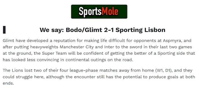 Chuyên gia Tony Ansell dự đoán Bodo Glimt vs Sporting, 3h00 ngày 12/3 - Ảnh 1