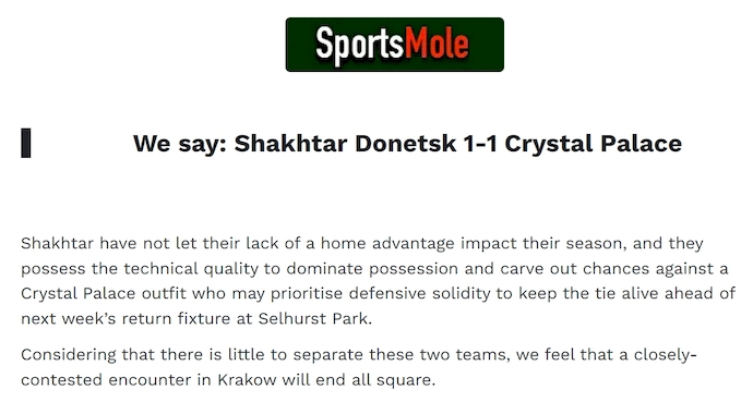 Chuyên gia Tony Ansell dự đoán Shakhtar Donetsk vs Crystal Palace, 2h00 ngày 1/5 - Ảnh 1