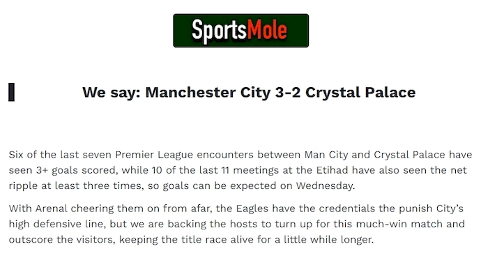 Chuyên gia Tony Ansell dự đoán Man City vs Crystal Palace, 2h00 ngày 14/5 - Ảnh 1