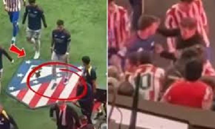 HLV Simeone va chạm với cầu thủ Arsenal trong đường hầm